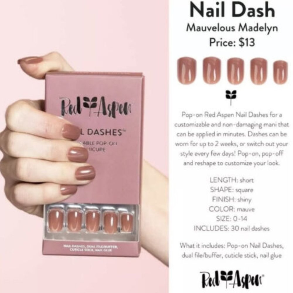 Red Aspen Nail Dashes, Mauvelous Madelyn